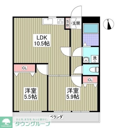 第五山中マンションの物件間取画像